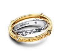 Pandora 163136C01-56 - Game of Thrones Drehender Astrolabe Ring - Silber + Gelbgold verg. - Zirkonia klar - Gr. 56