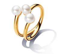 Pandora 163285C01 Damen-Ring mit Süßwasser-Zuchtperlen Goldfarben 52/16.6