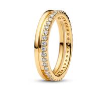 Pandora 163799C01 Damen-Ring Doppelband Goldfarben 56/17.8