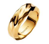 Pandora 163886C00 Breiter Bandring für Damen Wellig Goldfarben 56/17.8