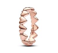 PANDORA Moments Reihe von Herzen Ring aus Sterling Silber mit rosévergoldeter Metalllegierung, Größe: 52, 183427C00-52