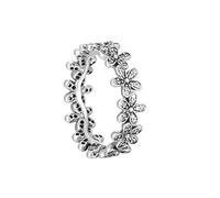 PANDORA 190934CZ Damen-Ring aus 925er Silber mit Blumenstreifen, mit weißen Zirkonia, Zirkonia, Oxyde de Zirconium