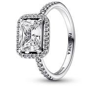 Pandora 192391C01 Damen-Ring Silber Rechteckiger Funkelnder Heiligenschein 58/18.5