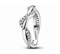 Pandora 193098C01 Damenring Funkelnde Verschlungene Welle 50/15.9