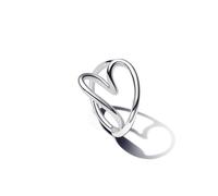 PANDORA Essence Organisch Geformtes Herz Ring aus Sterling Silber, Größe: 56, 193288C00-56