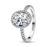 Pandora 193777C01 Damen-Silberring Ovaler Funkelnder Heiligenschein 60/19.1