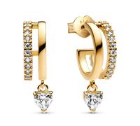 Pandora 263685C01 Damen-Creolen Baumelndes Herz Ohrringe Goldfarben