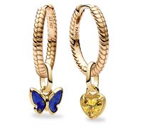 Pandora 28909 Damen-Schmuckset Creolen Schmetterling und Herz Goldfarben