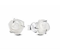 Pandora 293209C01 Weiße Blühende Rose - Ohrstecker - Silber - Bioresin synth. Perlmutt Weiß