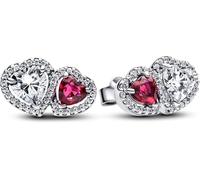 Pandora Damen-Ohrstecker Halo Herzen Silber Ohrringe 293633C01