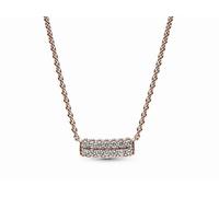 Pandora 382621C01-45 Pandora Doppelreihige Pavé-Stab Collier-Halskette - 45 cm - Roségold Vergoldung