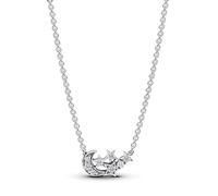 Pandora Schmuck 392991C01-45 Damen-Kette Funkelnder Mond & Stern Silber