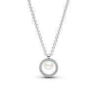 Pandora 393165C01-45 Silber Damen-Halskette Süßwasser-Zuchtperle & Pavé