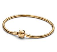 PANDORA Moments Schlangen-Gliederarmband mit Kugelverschluss aus Sterling Silber mit vergoldeter Metalllegierung, Kompatibel Moments Charms, Größe: 23 cm, 563390C00-23