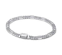 Pandora 594227C01-18 - Ovales Cuban-Panzerarmband - Sterling Silber - Zirkonia - 18 cm