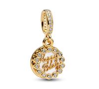 Pandora 763787C01 Charm-Anhänger Geburtstagskuchen Goldfarben