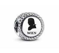 PANDORA Moments Charm Mozartsymphonie Wien aus Sterling Silber mit Zirkonia, Kompatibel Moments Armbändern, 792016CZ_E039