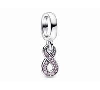 Pandora 792766C01 - Funkelnder Unendlichkeits-Charm-Anhänger - Sterling Silber - Crystal Pink
