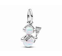 Pandora Schmuck 792981C01 Silber Charm-Anhänger Opalisierender Schneemann