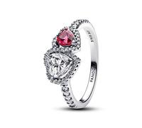 PANDORA Damen Silber-Ring Halo Herzen 193662C01-56 Ringgröße 56/17,8