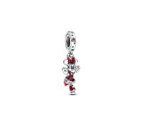 PANDORA Moments Disney Minnie Maus Eislaufen Charm-Anhänger aus Sterling Silber, Kompatibel Moments Armbänder, 793530C01