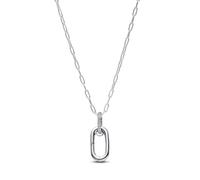 Pandora Halskette Me 394086C01-50 – aufklappbarer Anhänger, Sterling Silber, Zirkonia, 50 cm
