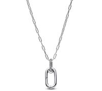 Pandora Halskette Me 394086C01-50 – aufklappbarer Anhänger, Sterling Silber, Zirkonia, 50 cm