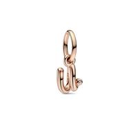 Pandora Charm-Anhänger 782479C01 – Buchstabe U – Roségold-Vergoldung – Zirkonia