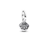 Pandora ME Funkelnde Muschel Mini-Charm-Anhänger aus Sterling Silber mit Zirkonia, Kompatibel Me und Moments Anhänger, 793855C01