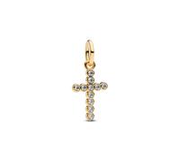 Pandora 764063C01 - Kreuz Charm-Anhänger - Gelbgold Vergoldung - Zirkonia