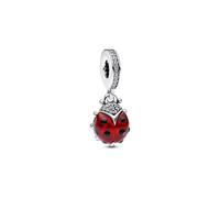 Pandora Charm Anhänger 792571C01 - Marienkäfer - Silber - Steinmix Mehrfarbig