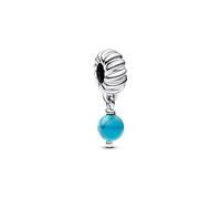 PANDORA Moments Türkisfarbener Charm-Anhänger aus Sterling Silber, Kompatibel Moments Anhänger, 793901C01