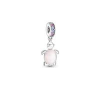 Pandora 798939C02 - Rosafarbene Meeresschildkröte Murano-Glas Charm-Anhänger - Sterling Silber Crystal Multicolor