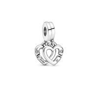 Pandora Schmuck 799538C01 Silber Charm-Anhänger Verbundene Schwesterherzen