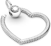 Pandora Charm Anhänger - 799319C01 - Verflochtene Eheringe Silber und 14 Karat Gold Anhänger mit klarer Zirkonia