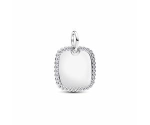 Pandora Anhänger Silber Eckige Gravurplatte 394009C01