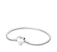 PANDORA Armband Schlangenkette Sterling Silber Armband mit Gravur Herz Clasp 599206C00-19 Marke, Einheitsgröße, Metall, Kein Edelstein