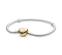 Pandora Armbänder Pandora Moments Pavé-Armband mit Herzverschluss und Schlangenkettendesign 568707C00