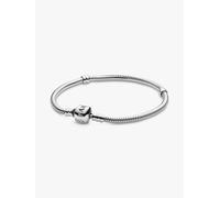 PANDORA Moments Verspieltes Zylinder-Verschluss Schlangen-Gliederarmband aus Sterling Silber, Kompatibel Moments, Größe: 19, 594593C00-19