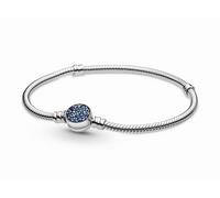 Pandora Armband "Blaue Scheibe" Silber mit blauem Kristall 599288C01