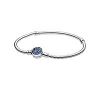 PANDORA Armband Blaue Scheibe Silber mit blauem Kristall 599288C01