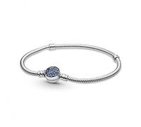 PANDORA Armband Blaue Scheibe Silber mit blauem Kristall 599288C01