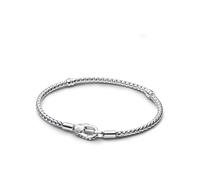 PANDORA Moments Nietenarmband mit Nietenverschluss aus Sterling-Silber, Kompatibel Moments Anhängern, Größe: 21 cm, 593680C01-21