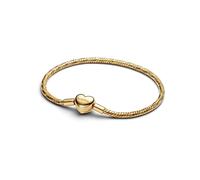 Pandora 564236C00-17 - Facettiertes Schlangen-Gliederarmband mit Herzverschluss - Gelbgold Vergoldung - 17 cm