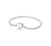 PANDORA Armband Schlangenkette Sterling Silber Armband mit Gravur Herz Clasp 599206C00-19 Marke, Einheitsgröße, Metall, Kein Edelstein