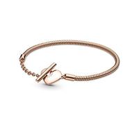 PANDORA Armband Moments Gravierbares Herz T-Verschluss 14k rosévergoldet 589285C00 16 cm