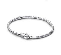 PANDORA Moments Nietenarmband mit Nietenverschluss aus Sterling-Silber, Kompatibel Moments Anhängern, Größe: 17 cm, 593680C01-17