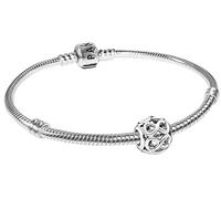PANDORA Armband Starterset Unendlichkeit Silber Schmuck-Set mit Charm für Damen, Ewigkeitssymbol als Zeichen der Liebe 08051-20 20 cm