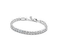 PANDORA Timeless Funkelndes aussdrucksstarkes Tennisarmband aus Sterling Silber mit künstlichen Kristallen, Größe: 20 cm, 593539C01-20