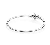 Pandora Armreif - Herz Verschluss - 596268 silber